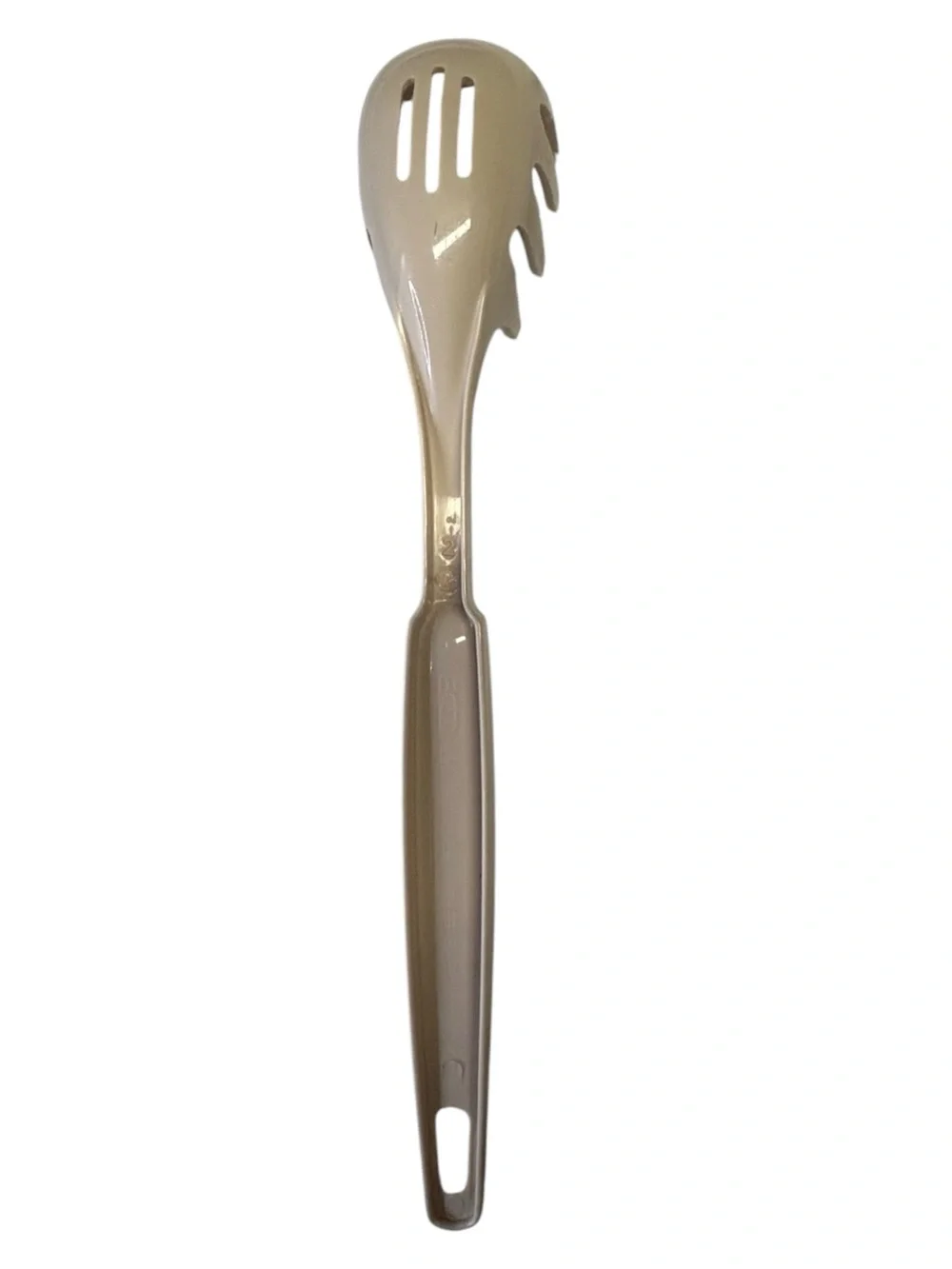 EKCO Almond Spaghetti Strainer Spoon Vtg USA Nylon Dishwasher Safe